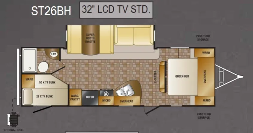 CrossRoads Sunset Trail ST26BH floor plan