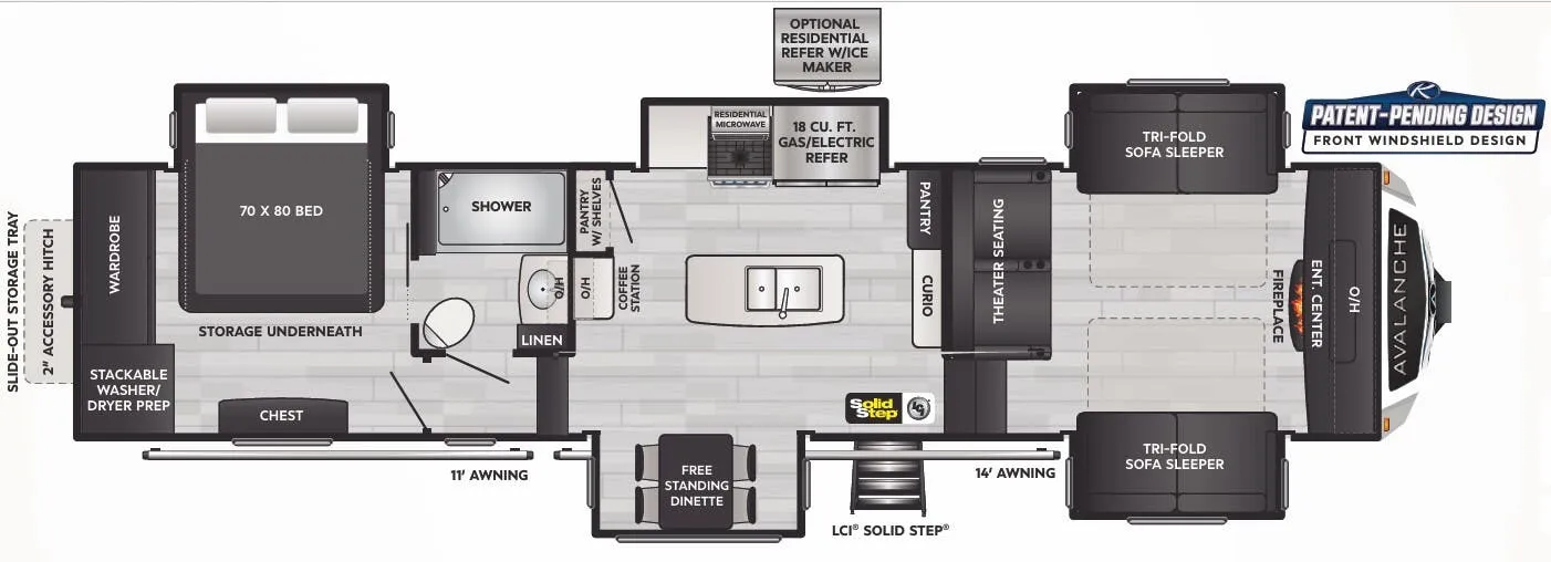 Keystone Alpine Avalanche Edition 360FL floor plan