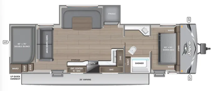 2026 Jayco Jay Flight SLX 287BHS - Floor plan