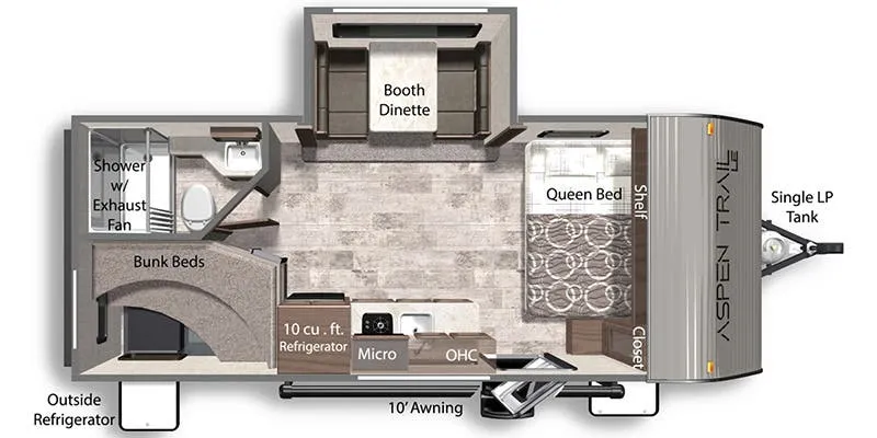 Dutchmen Aspen Trail Mini 1980BH floor plan