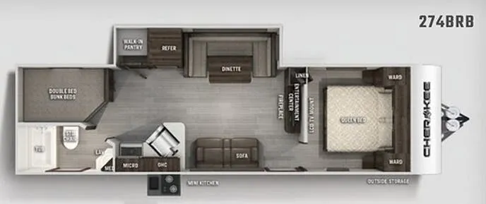 Forest River Cherokee 274BRB floor plan