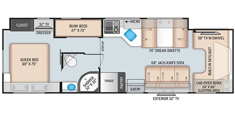 Thor Motor Coach Echelon LF31 floor plan
