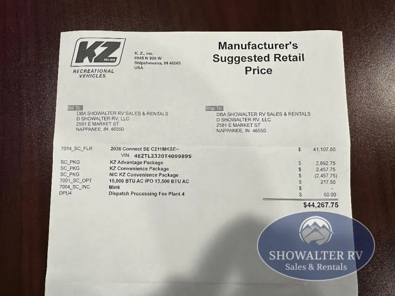 2026 KZ Connect SE C211MKSE - Photo 2