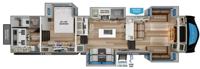 Grand Design Solitude 382WB floor plan