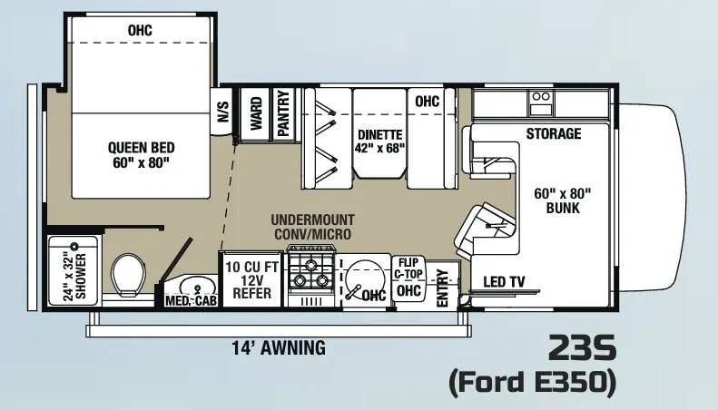 Forest River Solera 23S floor plan