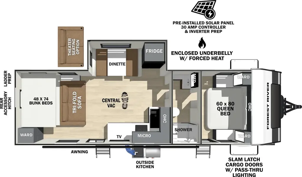 2026 Forest River IBEX 25RBH floor plan
