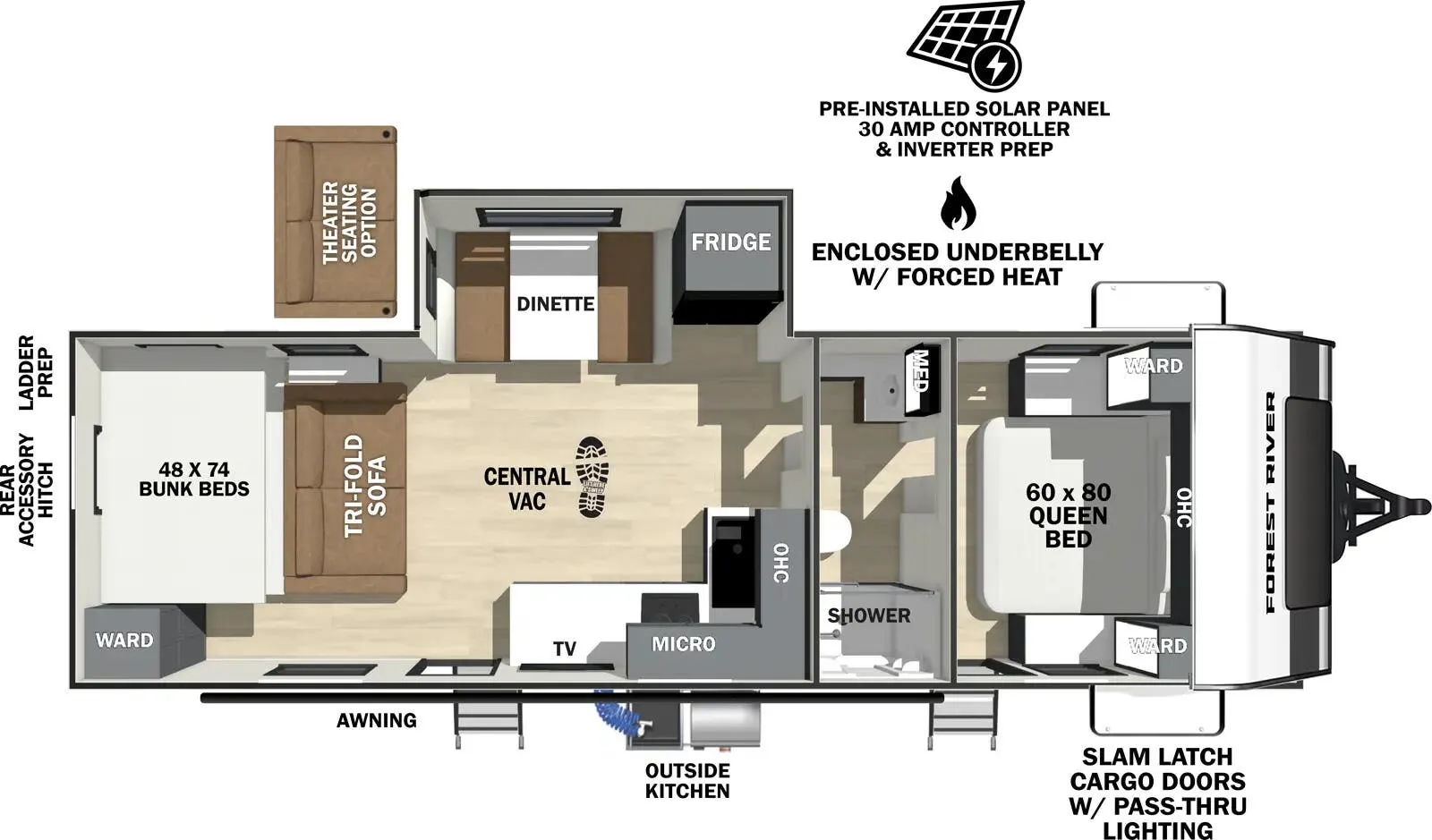 2026 Forest River IBEX 25RBH - Floor plan