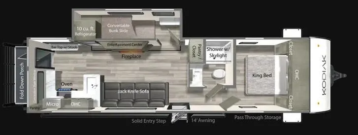 Dutchmen Kodiak 308BHSL floor plan