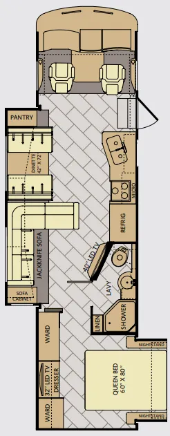 2015 Fleetwood RV Southwind 34A floor plan