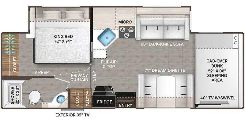 Thor Motor Coach Coleman 27CM floor plan