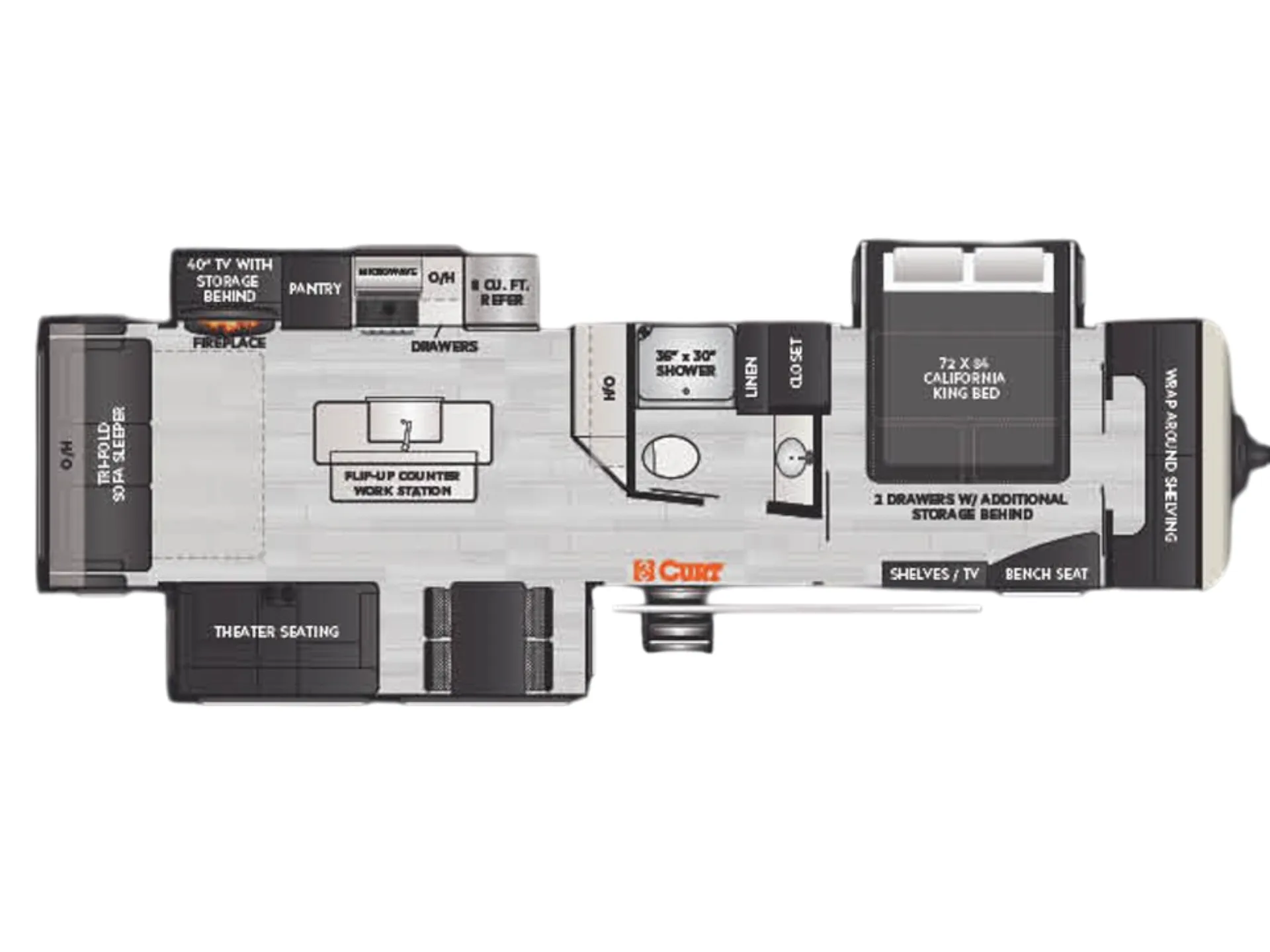 Keystone Arcadia 370RL floor plan