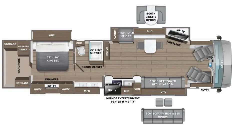 Entegra Coach Cornerstone 45Z floor plan