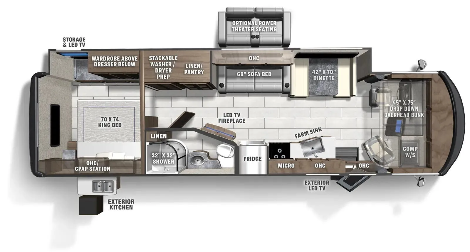 Coachmen Mirada 32LS floor plan