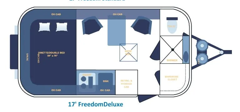 Casita Freedom DELUXE floor plan