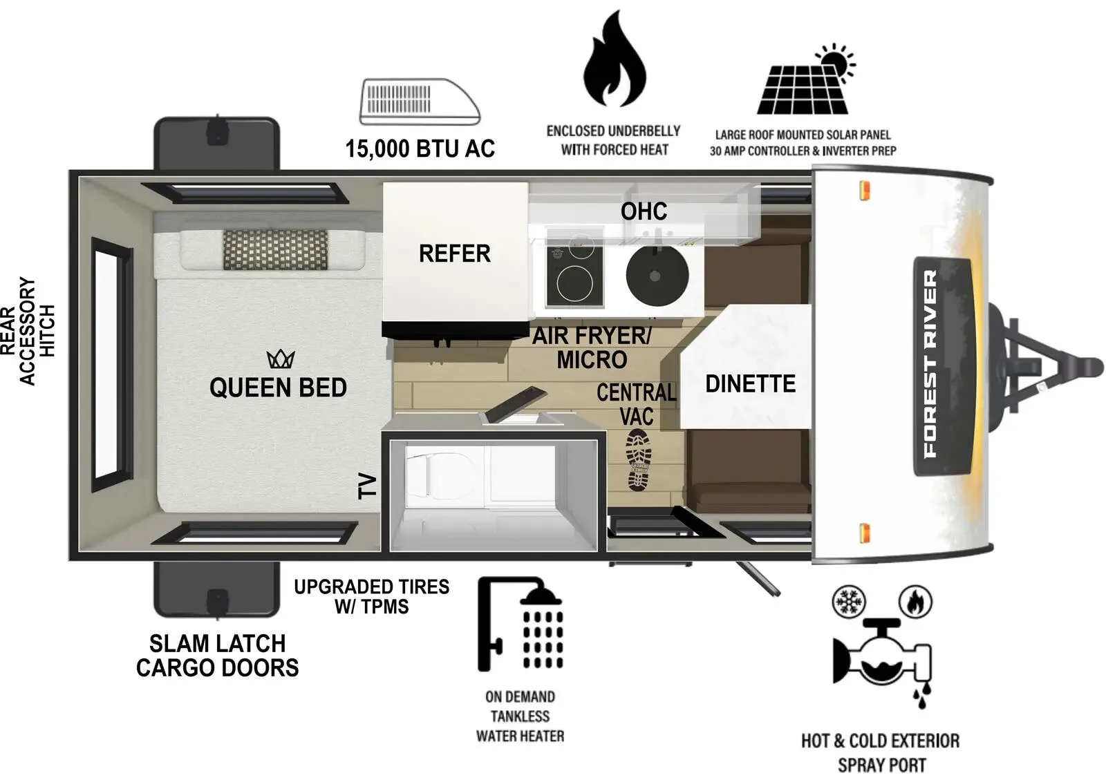 Forest River R-Pod 171 floor plan