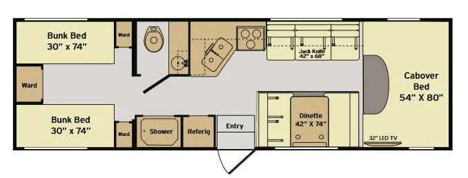 Fleetwood Surge 29J floor plan