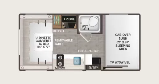 2026 Thor Motor Coach Geneva 19VT floor plan