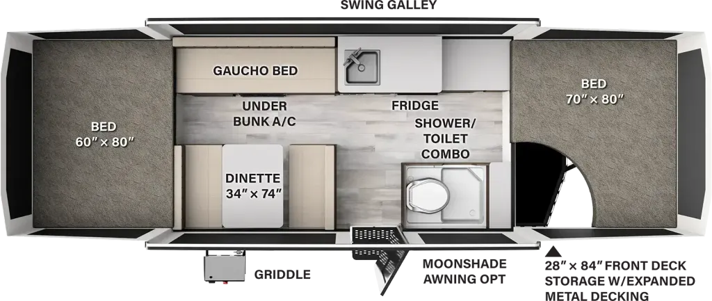 2027 Forest River Rockwood Freedom 2270FT floor plan