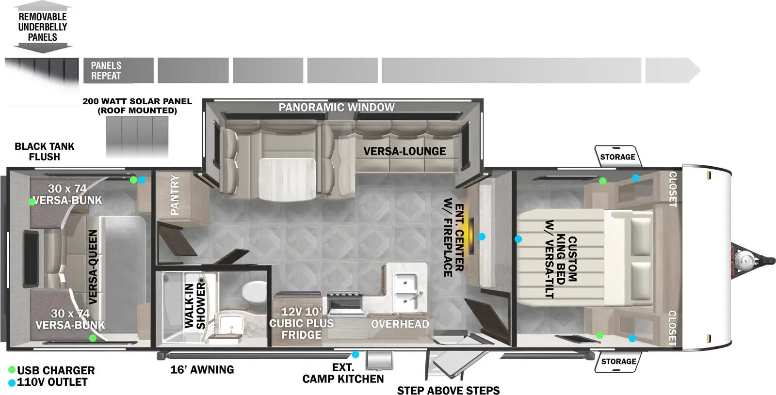 Forest River Salem Cruise Lite 28VBXL floor plan