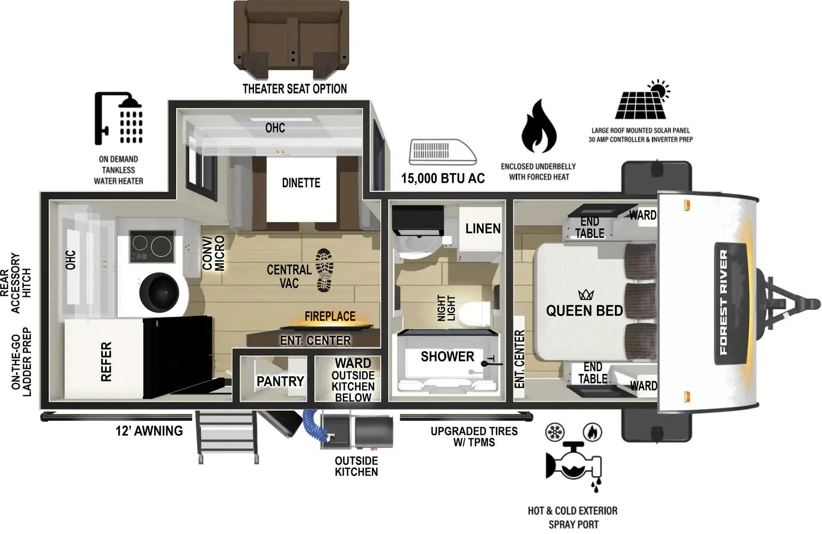 Forest River R-Pod RP-202 floor plan