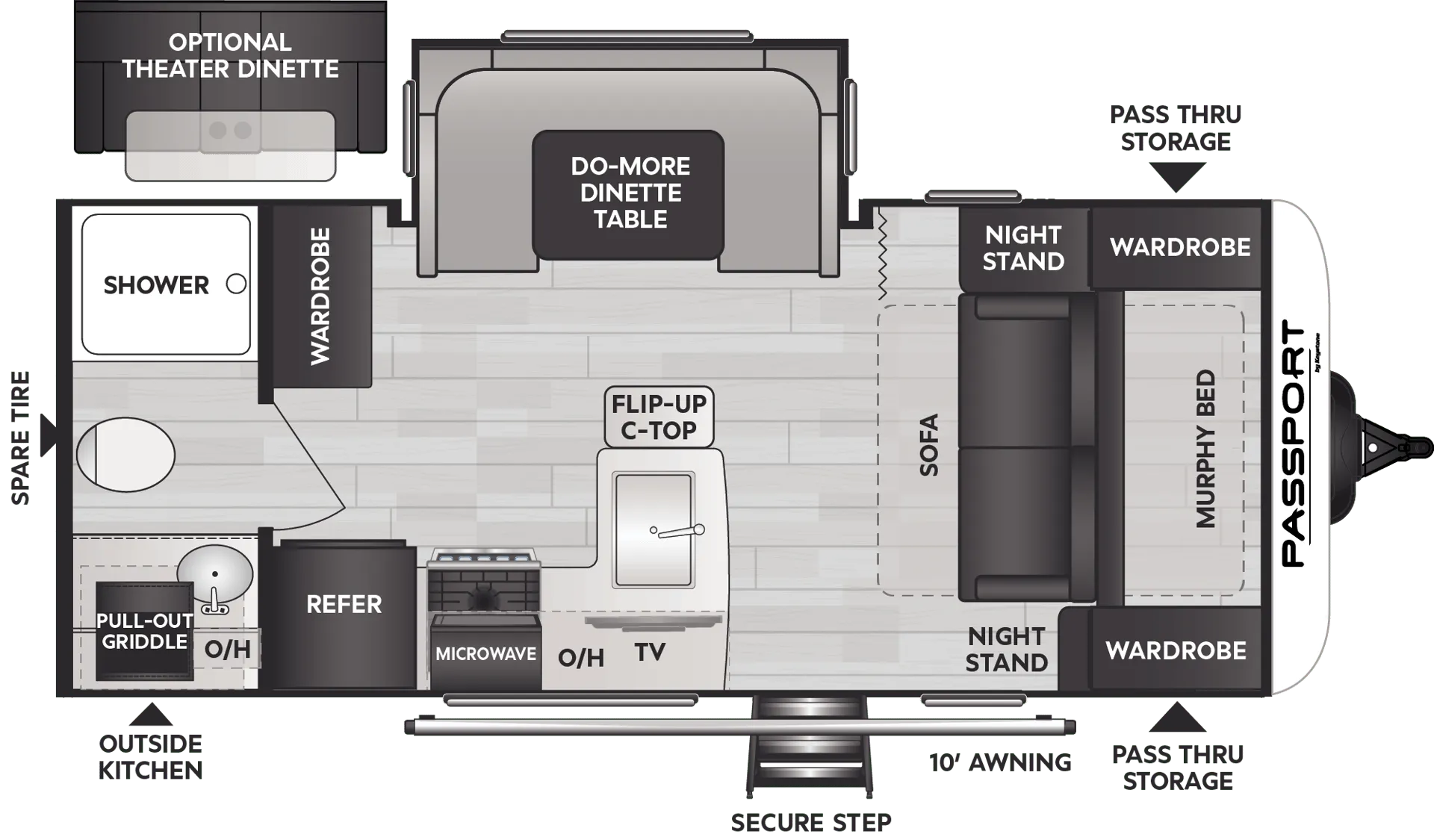 2024 Keystone Passport SL 189RB - Floor plan