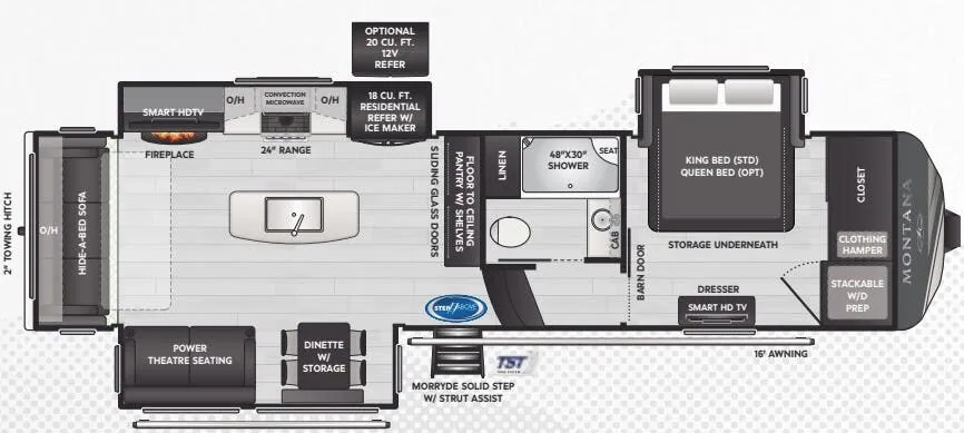 Keystone Montana 3123RL floor plan