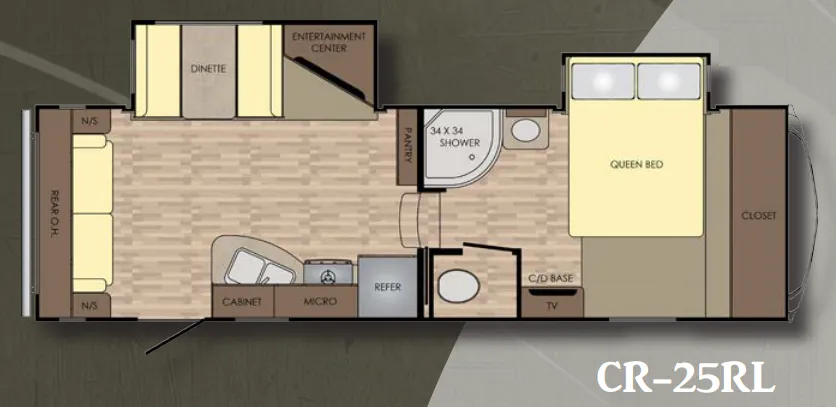 CrossRoads Cruiser Aire CR-25RL floor plan