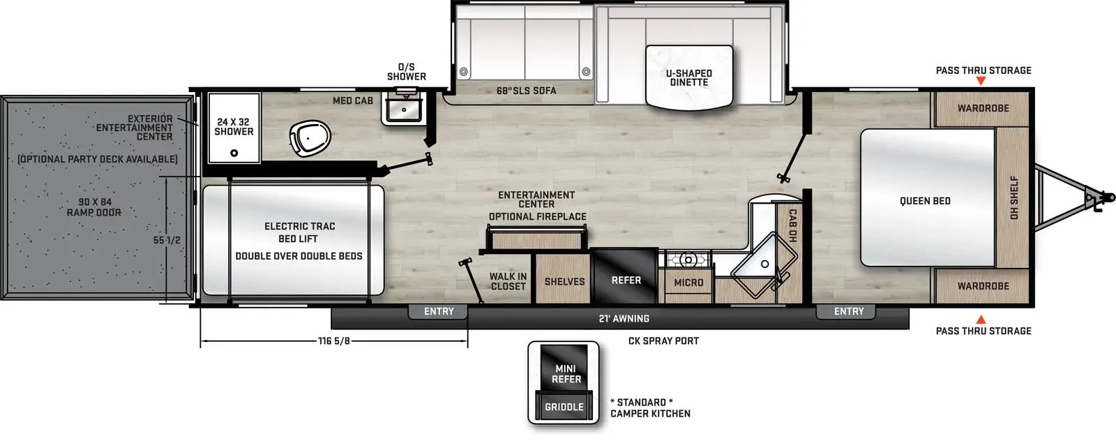 Forest River Aurora 27ATH floor plan