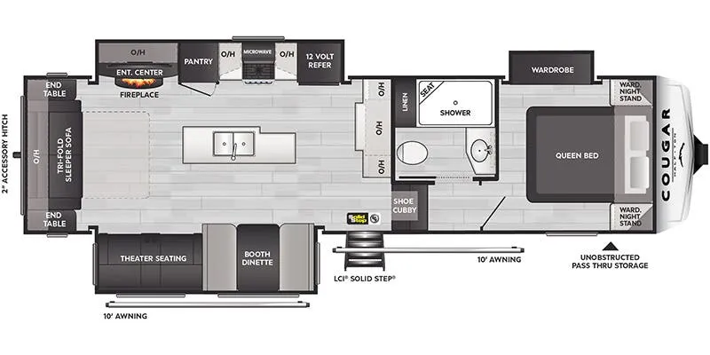 2025 Keystone Cougar 29RLI - Floor plan