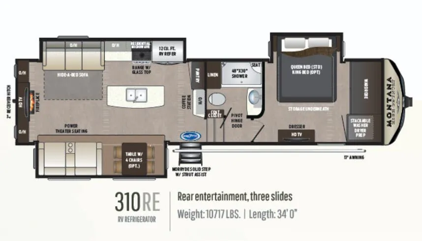 Keystone Montana High Country 310RE floor plan