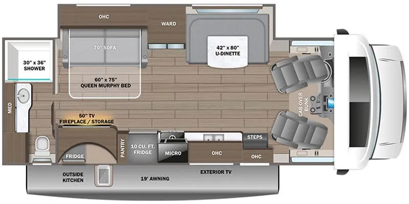 2024 Entegra Coach Odyssey 26M - Floor plan