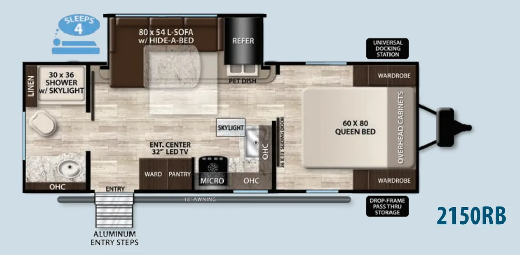 2018 Grand Design Imagine 2150RB floor plan