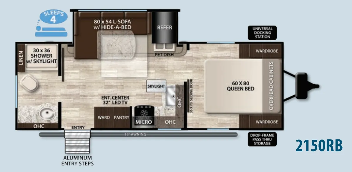 2018 Grand Design Imagine 2150RB - Floor plan