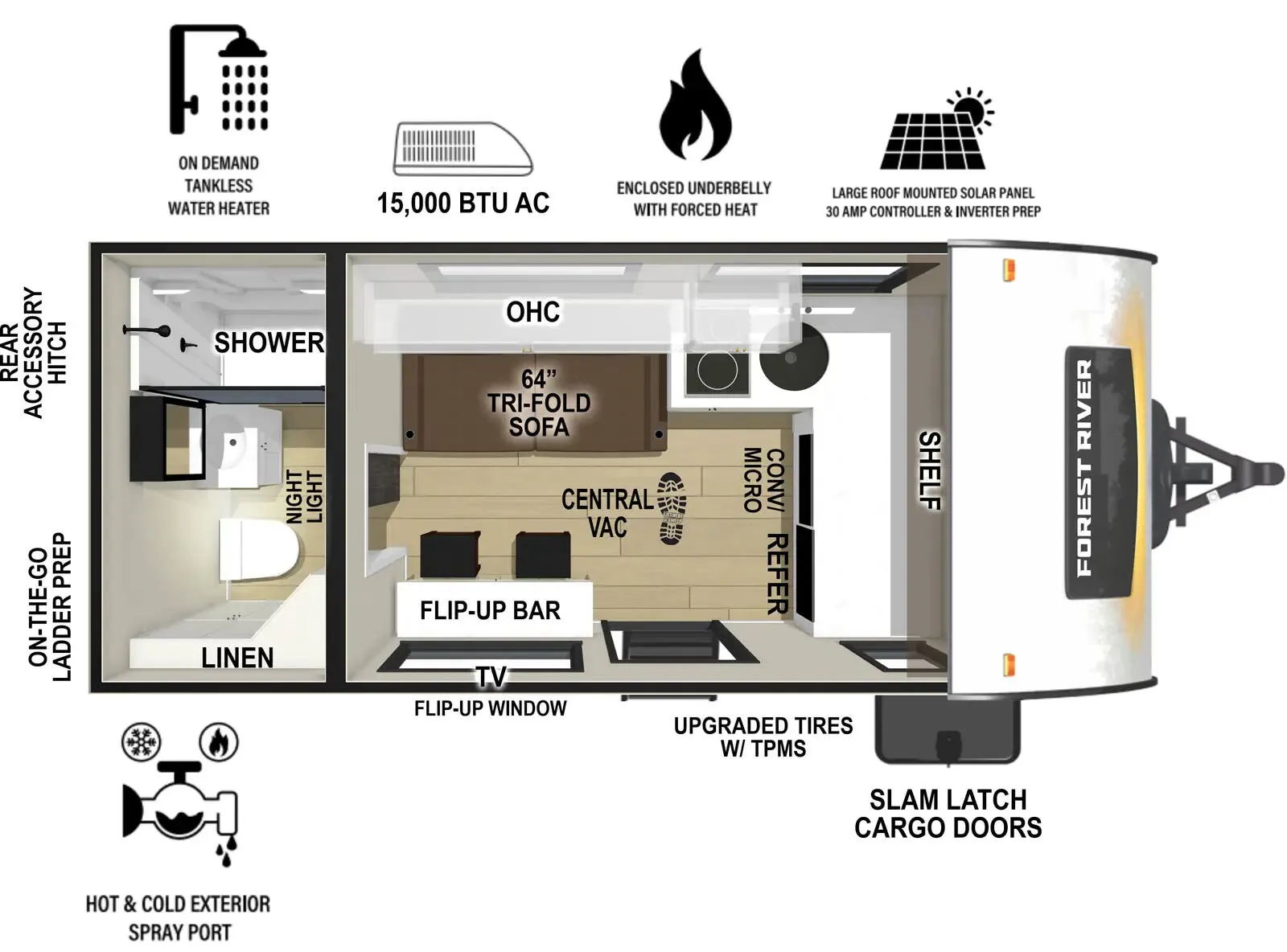 Forest River R-Pod RP-150 floor plan