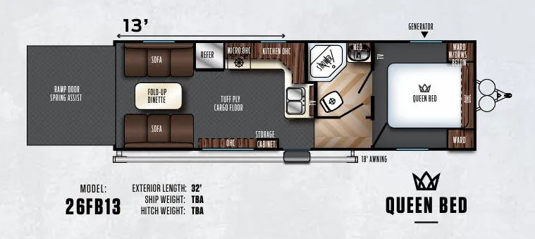 Forest River Vengeance 26FB13 floor plan