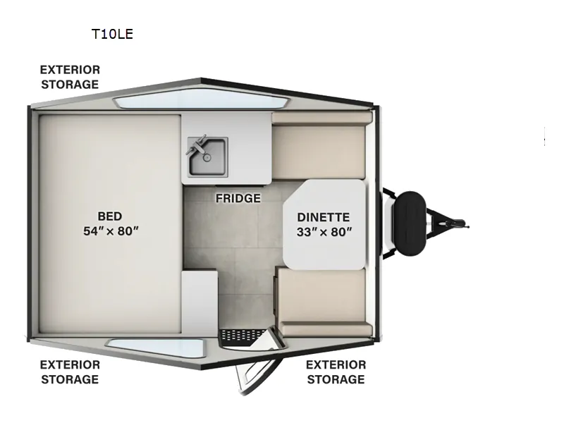 2026 Forest River Flagstaff Hardside T10LE - Floor plan