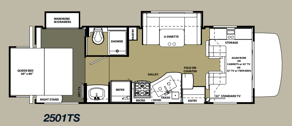Forest River Forester 2501TS floor plan