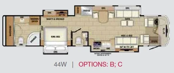 Entegra Coach Aspire 44W floor plan