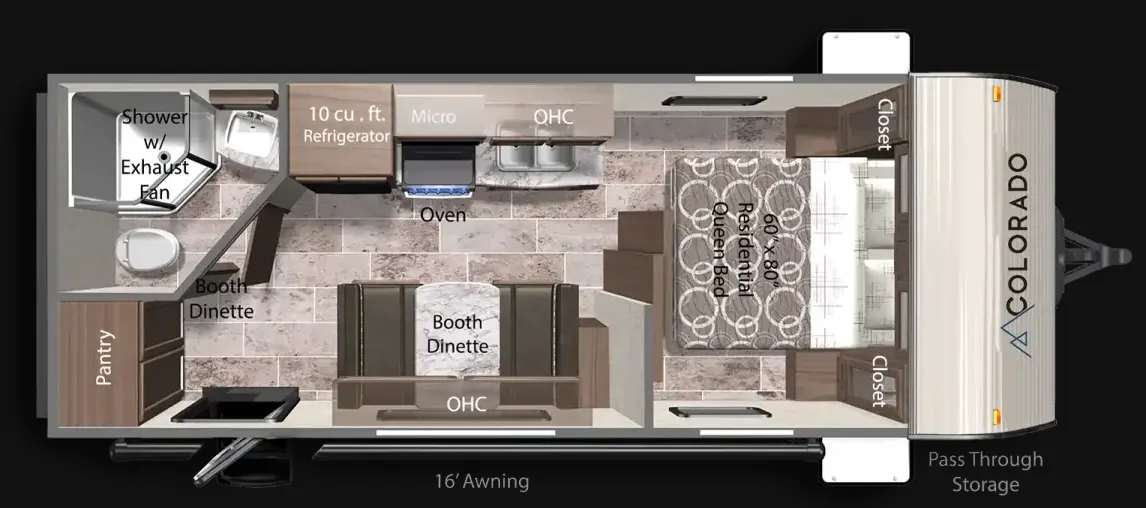 Dutchmen Colorado 19RBC floor plan