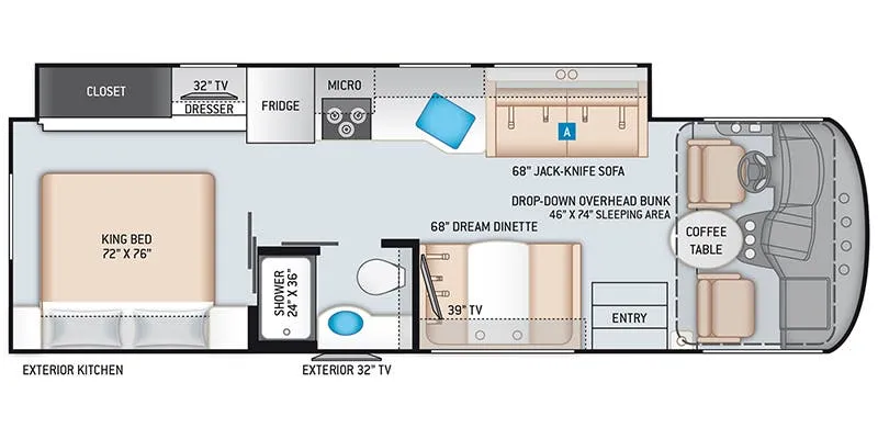 Thor Motor Coach A.C.E 29.5 floor plan