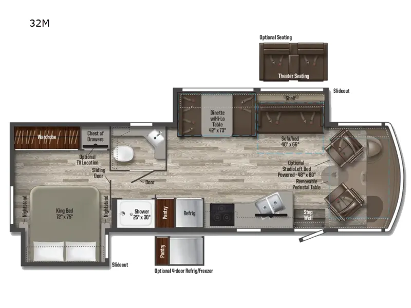 2022 Winnebago Vista 32M floor plan