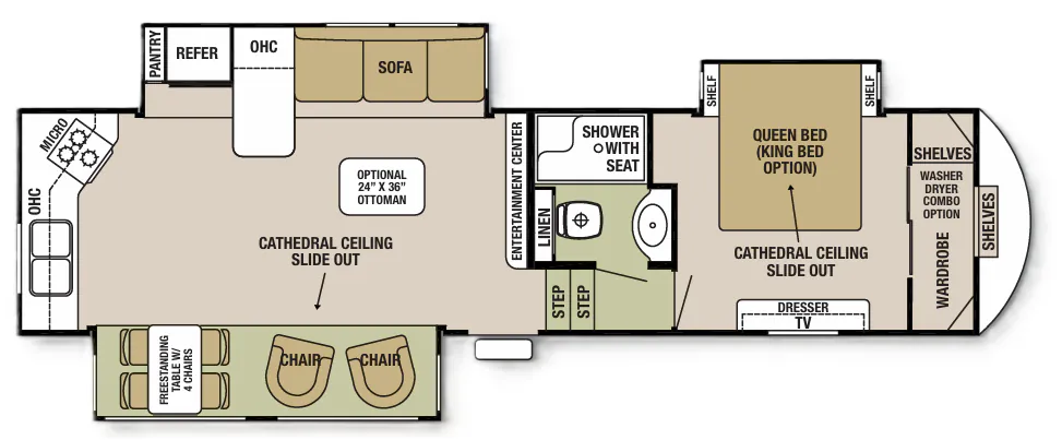 Forest River Cedar Creek Silverback 31RK floor plan