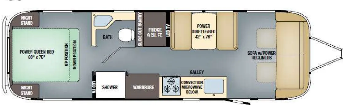 Airstream Classic 30 floor plan
