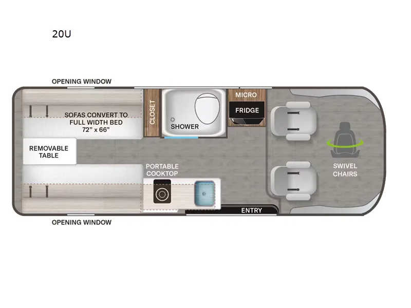 2026 Thor Motor Coach Tellaro Sport 20U floor plan