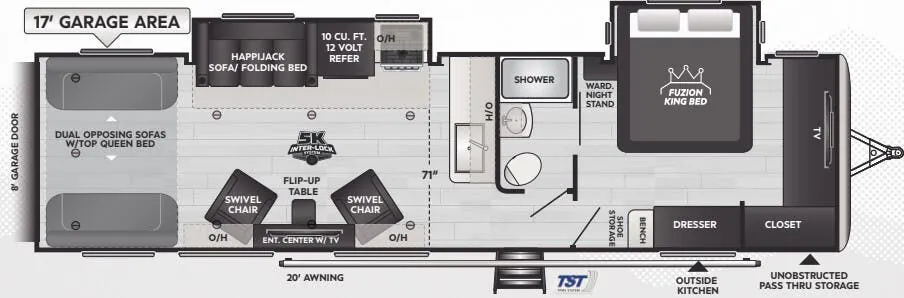 Keystone Fuzion Impact 32V floor plan