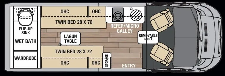 Coachmen Nova 20RB floor plan