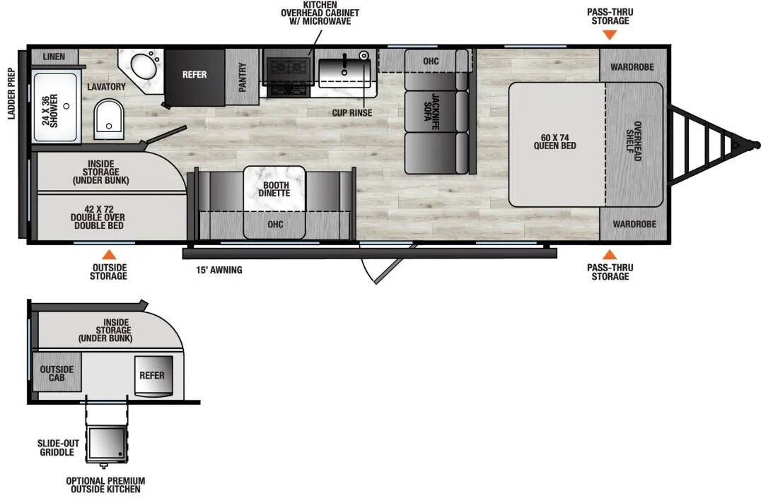 Forest River Viking 26BH floor plan