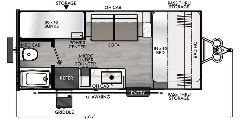2025 Coachmen Apex Nano 184BH - Floor plan