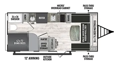 Coachmen Clipper 182DBU floor plan