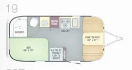 Airstream International Serenity 19 floor plan